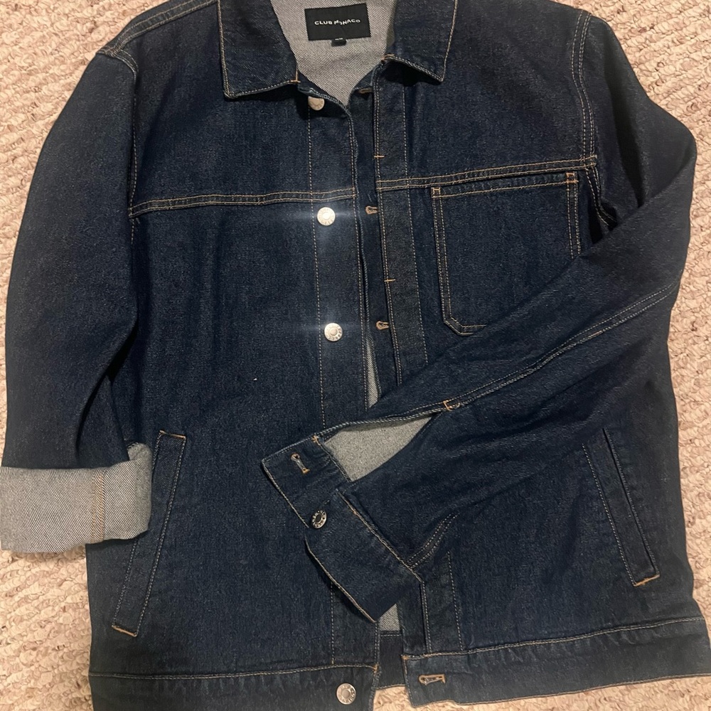 Club Monaco Men's Dark Blue Denim Jacket